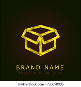 Opened Packaged golden metallic logo