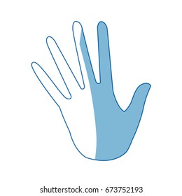 opened palm of the hand cartoon icon