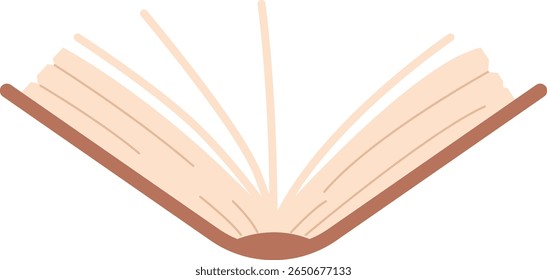 Ilustración vectorial de libro de papel abierta