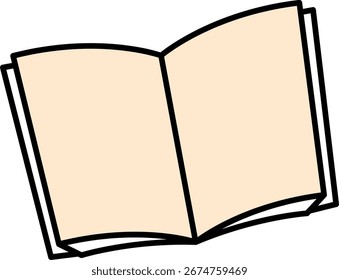 Opened paper copybook doodle stationery