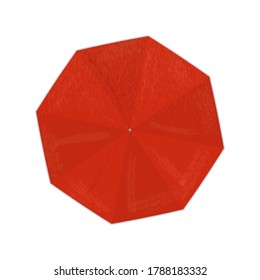 Opened Parasol Umbrella, Vector Illustration