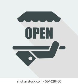 Opened shop - Vector web icon