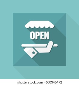 Opened shop - Vector web icon