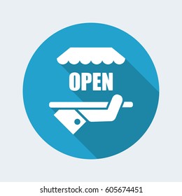 Opened shop - Vector web icon