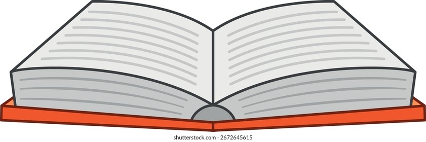 Ilustração vetorial de livro de história aberto