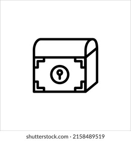 Opened treasure chest icon for mobile concept and web design. Pirates chest vector icon. Symbol, logo illustration.