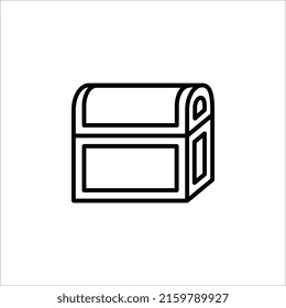 Opened treasure chest icon for mobile concept and web design. Pirates chest vector icon. Symbol, logo illustration.