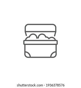 opened treasure chest outline icon linear style sign for mobile concept and web design pirates