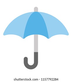 
An opened umbrella, parasol flat icon
