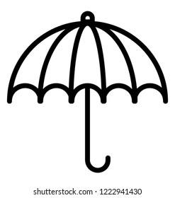 An opened umbrella, parasol line con