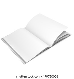 Opened White Book Template