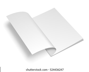 Opened White Book Template