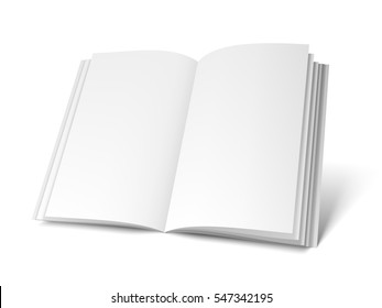 Opened White Book Template