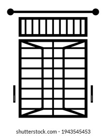 Opened Window. architecture and interior design. Vector Illustration