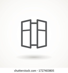 Opened Window icon. Vector creative symbol in linear style Window linear icon - vector Logo Design Template