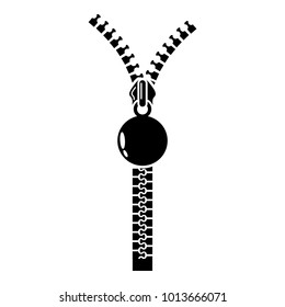 Opened zip icon. Simple illustration of opened zip vector icon for web