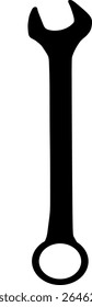 Open-End Wrench Icon – Vector Silhouette Tool for Repair and Maintenance