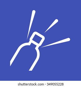 Opener, bottle, white icon vector image. Can also be used for party. Suitable for web apps, mobile apps and print media.