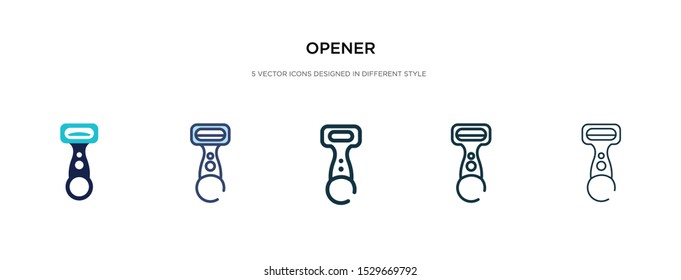 opener icon in different style vector illustration. two colored and black opener vector icons designed in filled, outline, line and stroke style can be used for web, mobile, ui