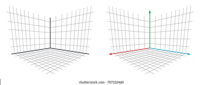 OpenGL Projection Matrix perspective 3d axis vector
