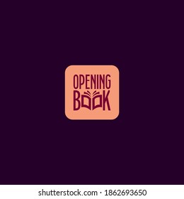 Opening Book app logo design Templates 
