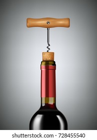 Opening bottle of wine