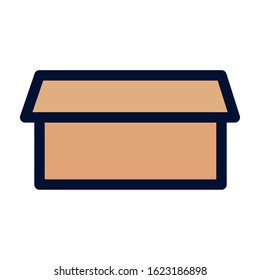 opening cardboard box storage delivery icon vector illustration