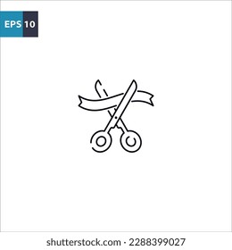Opening ceremony outline icon Vector illustration