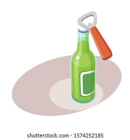 opening champagne bottle vector isolated design.