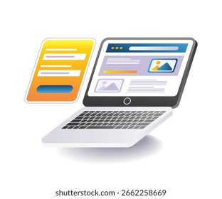 Conceito de ilustração de abertura de aplicativos de computador