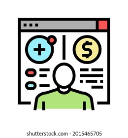 opening customer accounts color icon vector. opening customer accounts sign. isolated symbol illustration