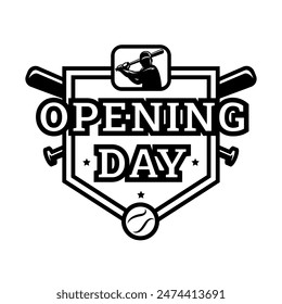 Eröffnungstag, Baseball-Logo, Emblem.