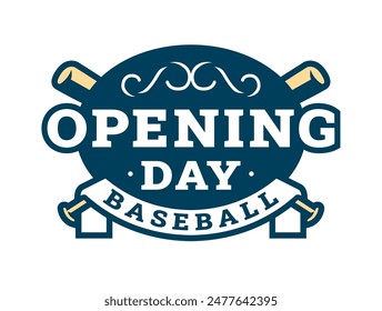 Eröffnungstag, Baseball-Logo, Emblem.