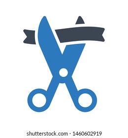 opening glyph color vector icon