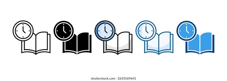 Opening Hours Icon Set Multiple Style Collection