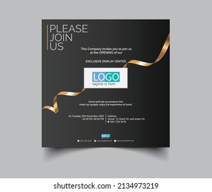 Opening Invitation Card,  Inaugural online card