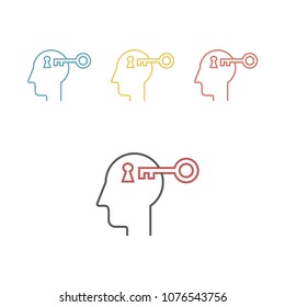 Opening mind concept. Vector illustration