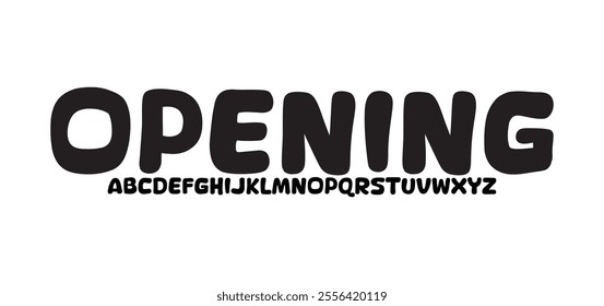 Opening, Minimal tech font letter set. Luxury vector typeface for company. Modern gaming fonts logo design.
