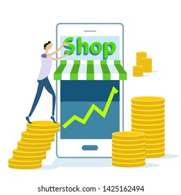 Opening an online store or shop 