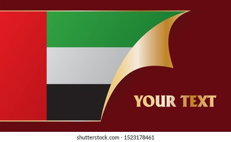 Opening poster with Arab Emirates flag.