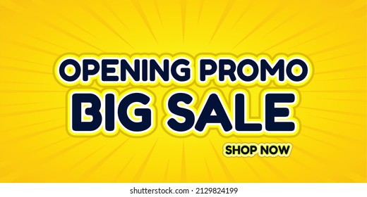 Opening promo big sale banner. grand opening sale banner.