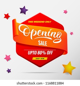 opening sale banner red
