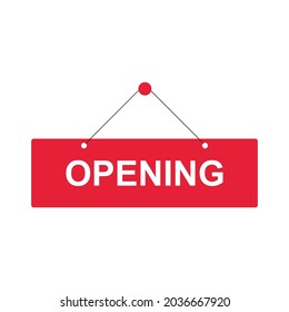 opening sign square, banner sticker open vector eps. Vector illustration