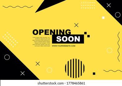 Opening soon background in flat style. - Vector.