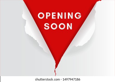 Opening soon background realistic design