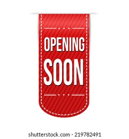 Opening soon banner design over a white background, vector illustration