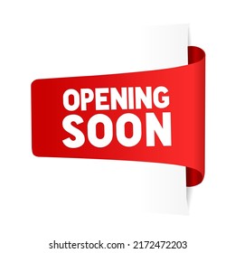 Opening soon banner. New Business concept. Store opening label. Vector illustration.