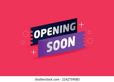 Opening Soon  banner template design vector
