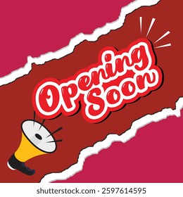 Opening soon banner template design. Opening soon sale poster sale banner design template.
grand opening advertisement vector illustration.