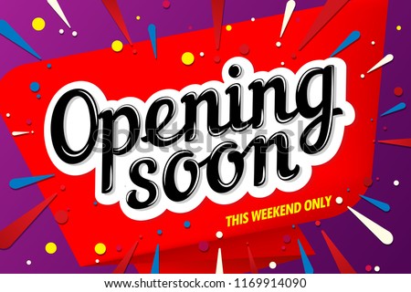 Opening Soon Banner Template Design Stock Vector (Royalty Free